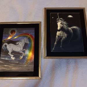 2 shimmering unicorn pictures